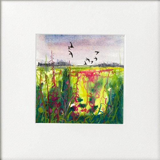 4 swallow watercolours