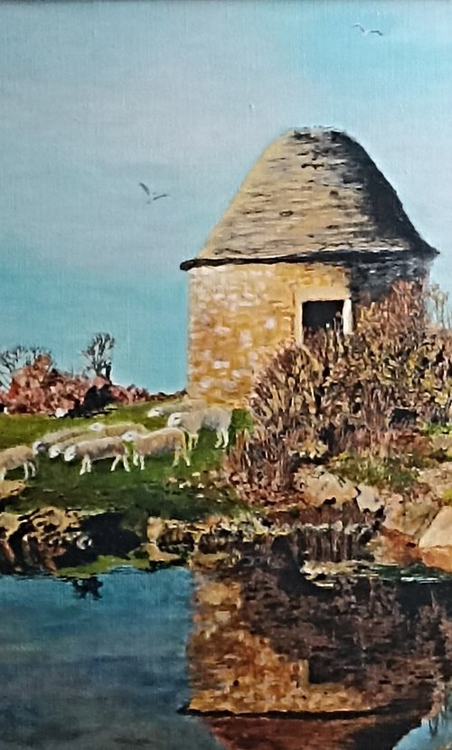 Sheeps in the countryside by Isabelle Lucas