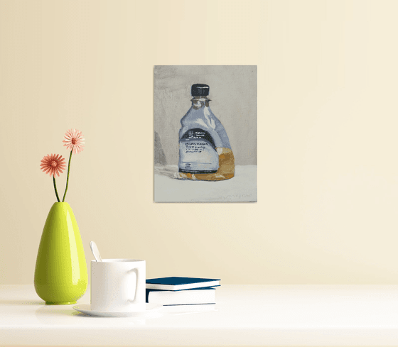 Linseed Oil for artists. An original still life painting