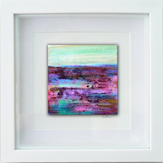 Framed ready to hang mini original abstract landscape