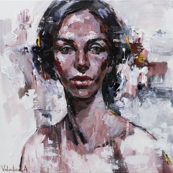 Abstract woman portrait Original painting