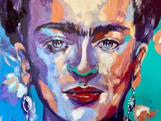 Frida Kahlo Portrait 130x81cm acrylic on canvas