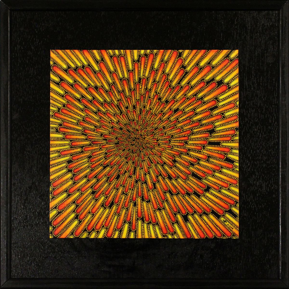 Abstract Painting By Jonathan Pradillon, 18 X 18, Hot Particle, Original Artwork