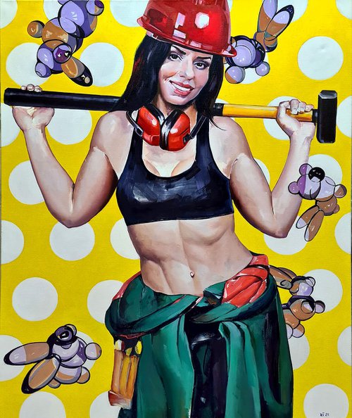 Girl with a hammer by Igor Konovalov