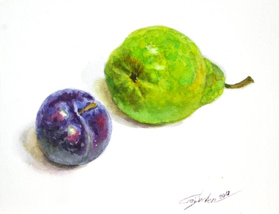 Set of two fruits