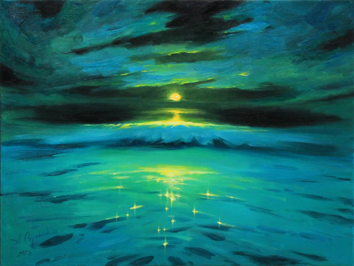 Moonlight in green by Alisa Onipchenko-Cherniakovska