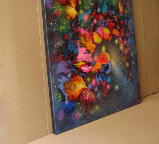 "Evening Flower Dance" Large Painting