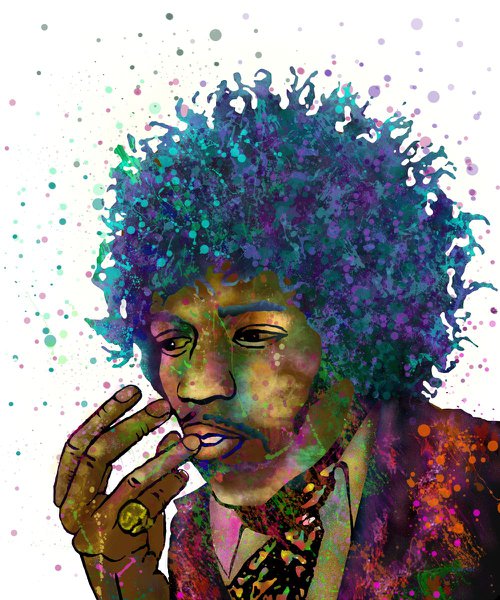 Jimi Hendrix by Marlene Watson