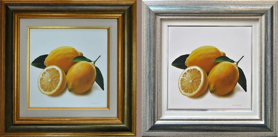 Custom painting-KATHLEEN, Still life with lemons , Original oil on canvas