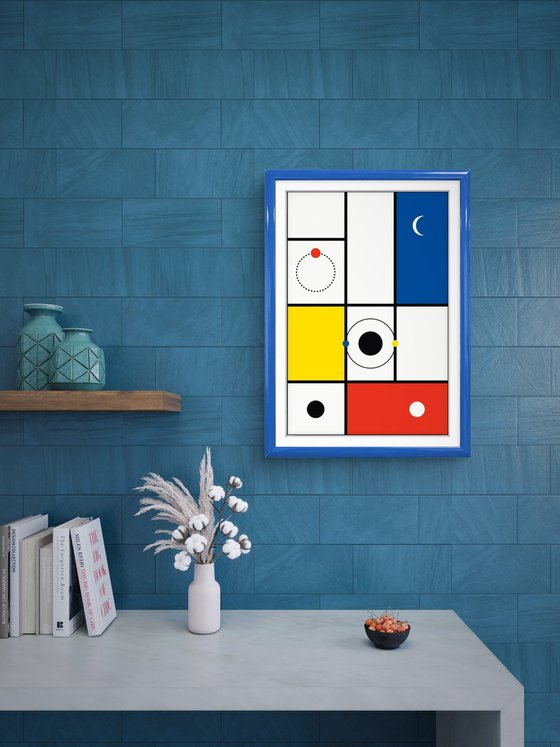 Minimal Orbits - Geometric Abstract Art Print