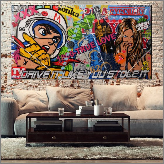 Speedy Stole It 190cm x 100cm Speed Racer Textured Urban Pop Art