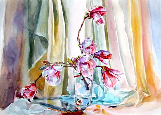 Still life with magnolia