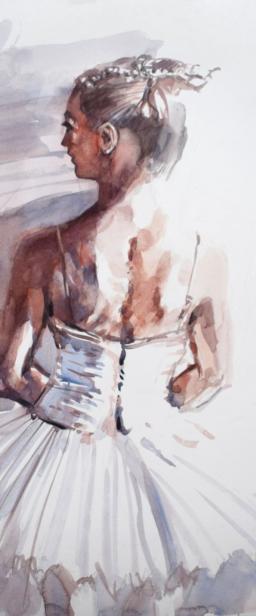 Before performing  (70x50cm) by Goran Žigolić Watercolors