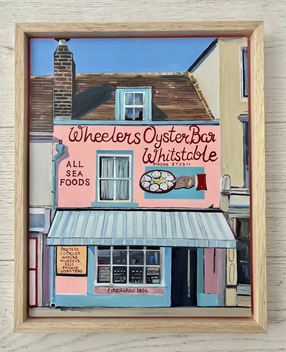 Urban And Pop Cityscapes Oil Painting By Emma Loizides, 12 X 15, Wheeler