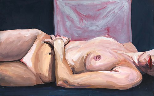Acrylic on Canvas Nude 3 by Ga Ga