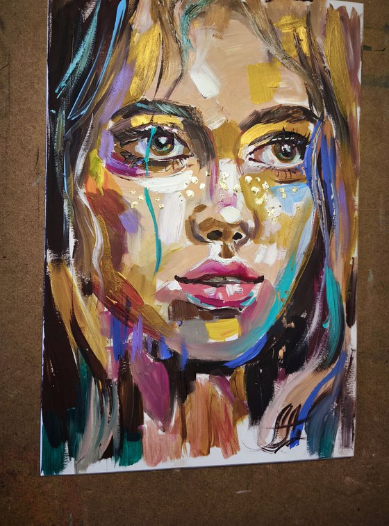 Face painting on canvas