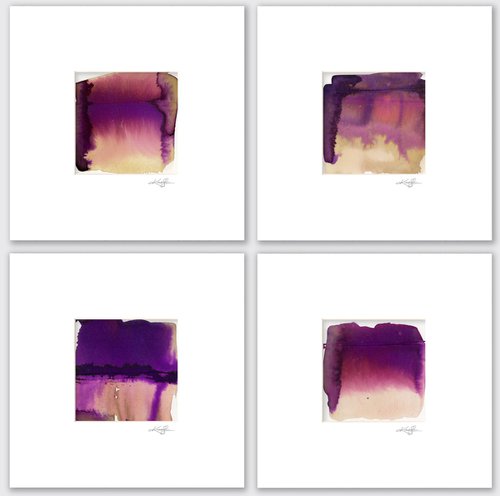 Meditations Collection 3 - 4 Abstract Paintings by Kathy Morton Stanion