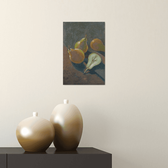 Still Life with Sliced Pear