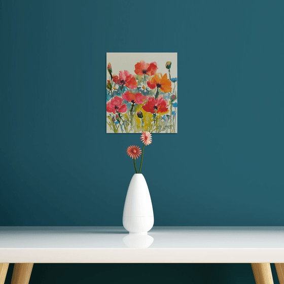 Poppies and daisies