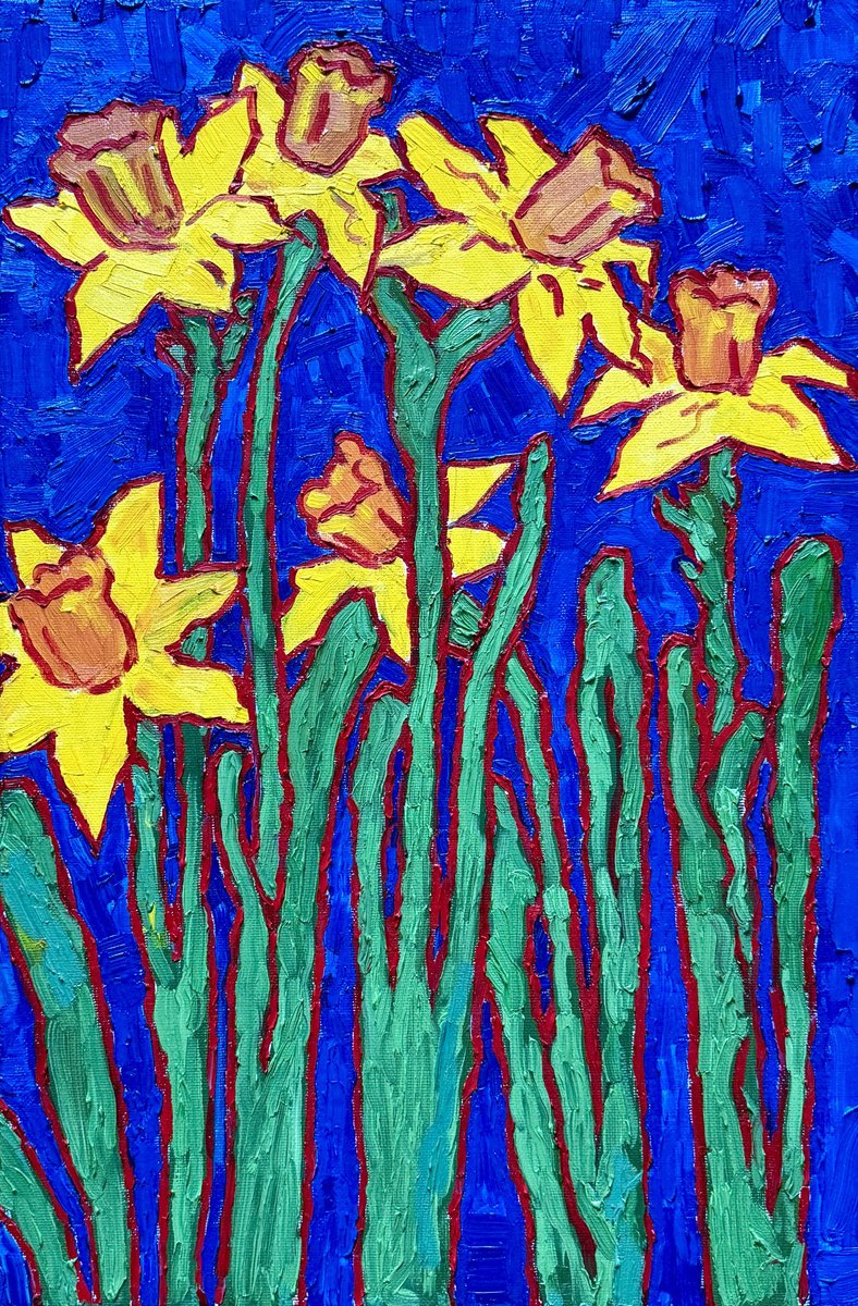Daffodils By Ekaterina Dutkevich, 16 X 24, Artwork For Sale On Artfinder