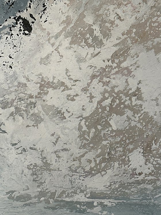 Blush Terrain – Blue Pink Abstract Landscape