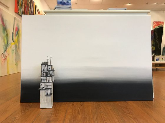 Black and white minimalistic art