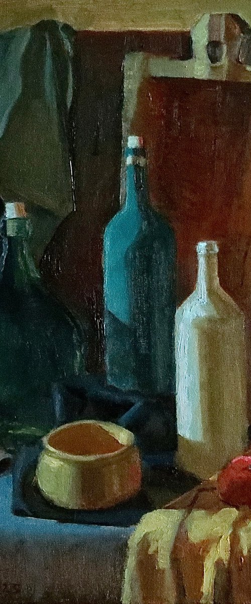 Still life with bottles by Michael Rak