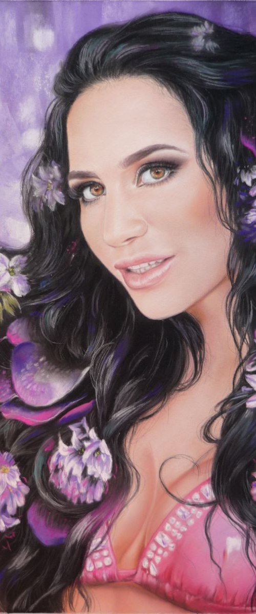 Aliona Hilt. Custom pastel portrait. by Elena Bondarenko