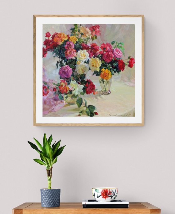 Still life with roses