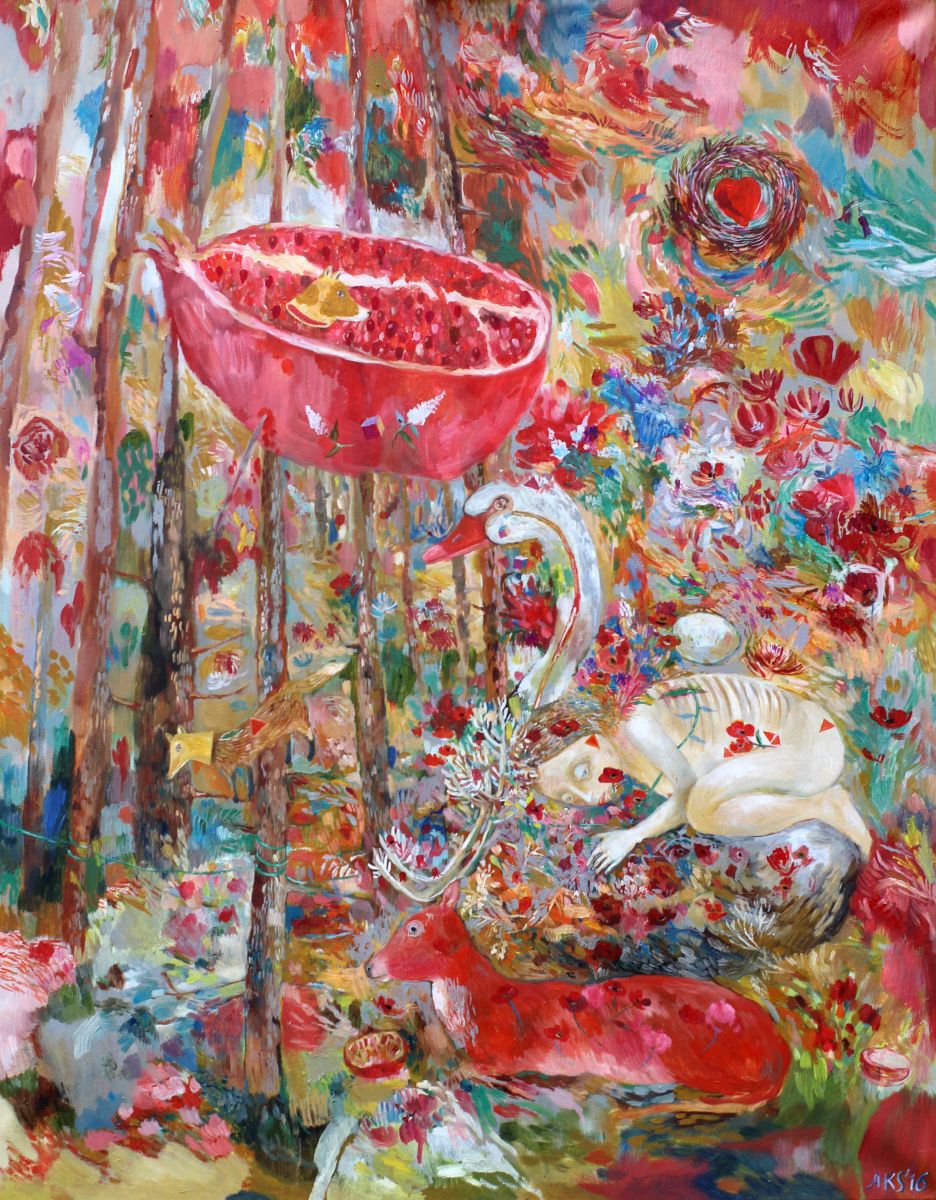 Still life with pomegranate by Aurelija Kairyte-Smolianskiene