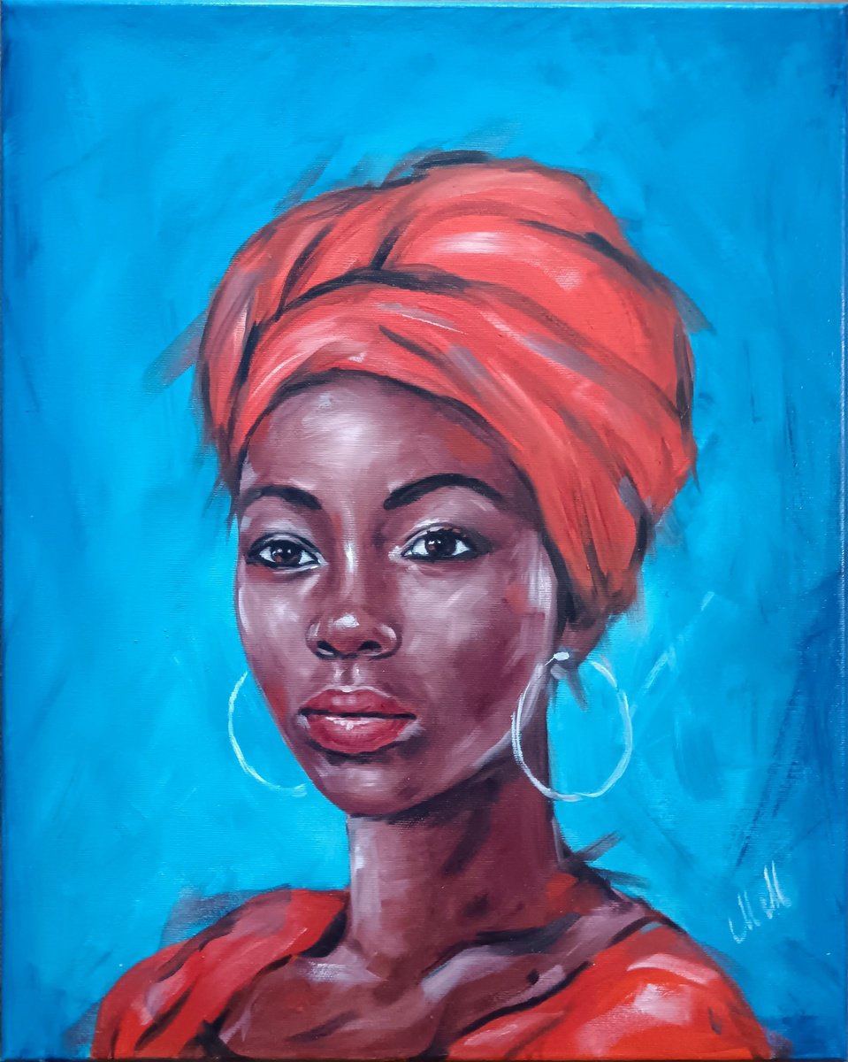 Powerful African Girl by Mateja Marinko