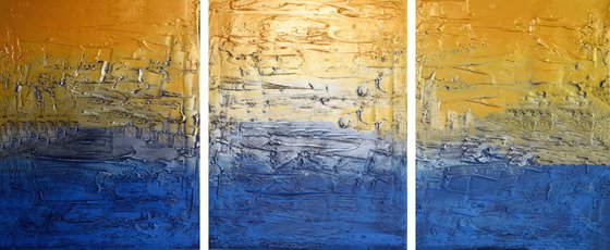Silver and Gold  54 x 24"