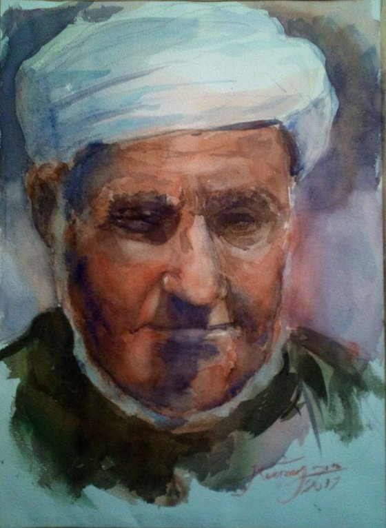 Turkmen Old man portraite