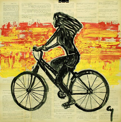 Bike Ride and Sunset. by Marat Cherny