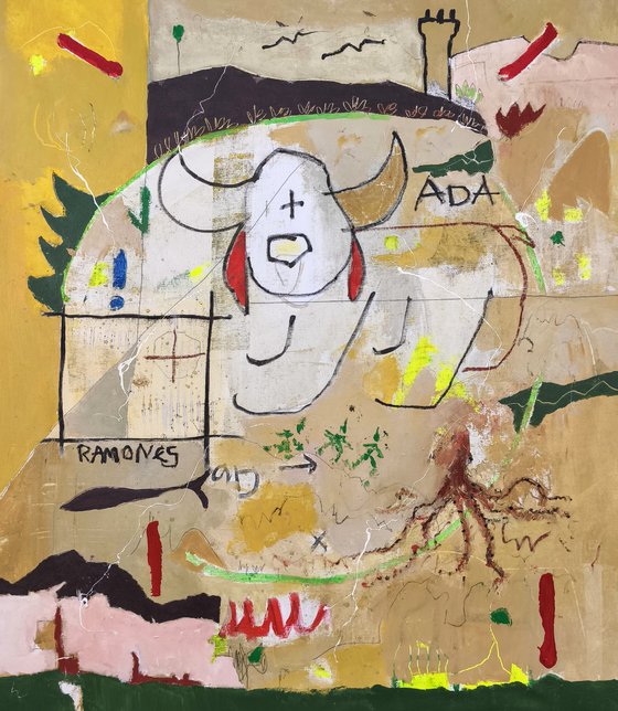 The dog with the red ears