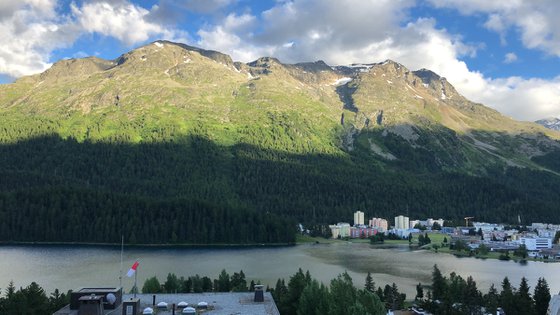 The mountains of St Moritz - Plein air
