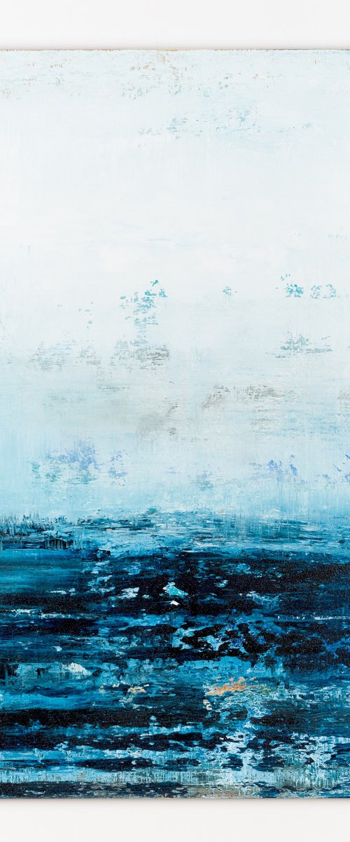 Blue abstract painting SL433 by Radek Smach