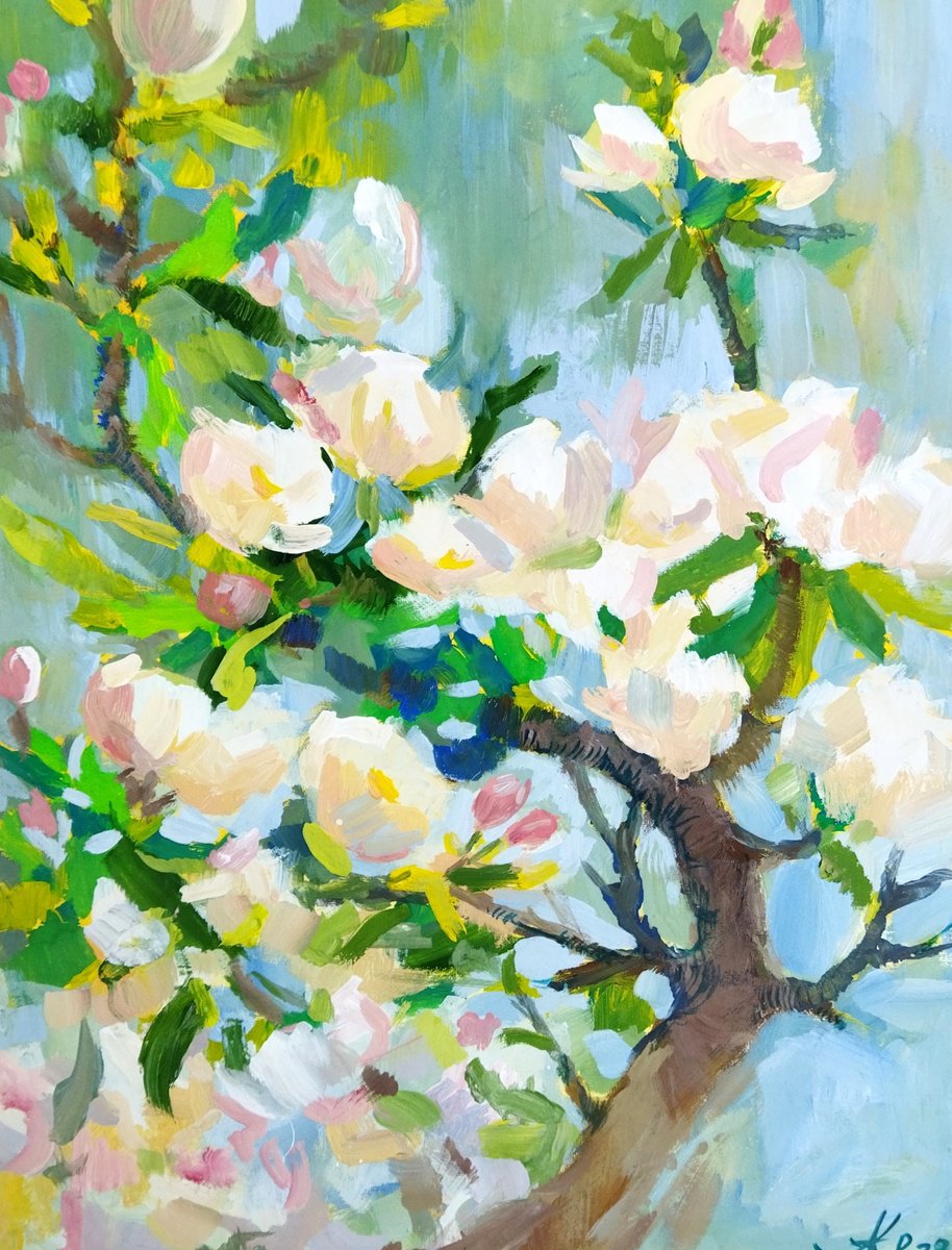 Apple blossom. Spring tree by Ann Krasikova
