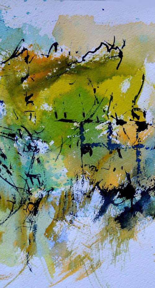Creative criticism  - abstract watercolor - 3423 by Pol Henry Ledent