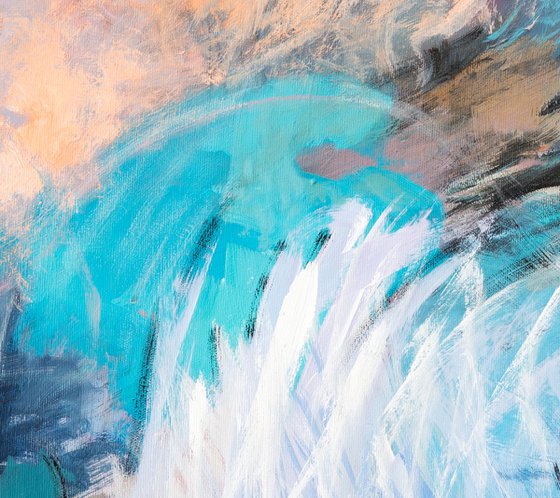 STORMBRINGER | ABSTRACT OCEAN PAINTING, ACRYLIC ON CANVAS