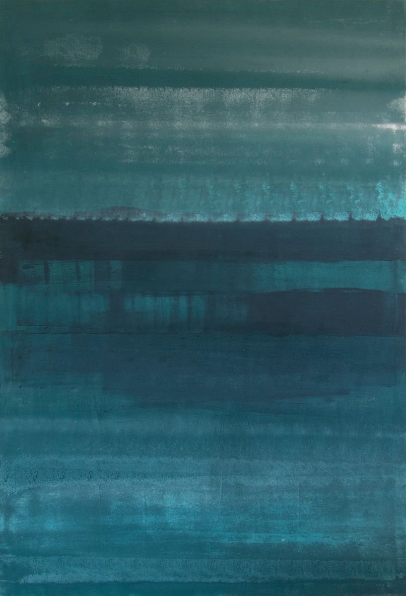 Abstract Acrylic Painting By Rokas Berziunas, 58 X 86", No. 353 (147 X 219 Cm), Original Artwork