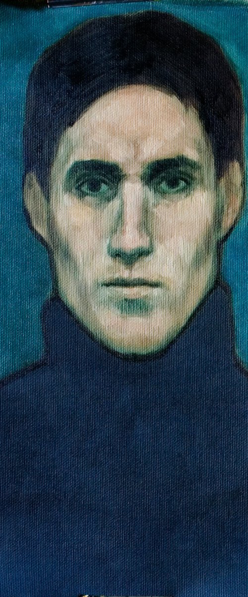 selportrait in blue by Olivier Payeur