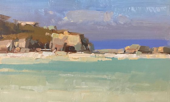 South Bay Island, Original oil painting, Handmade artwork, One of a kind