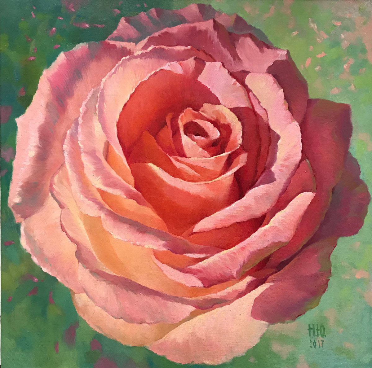 Dried rose Painting by Yuliia Moiseieva