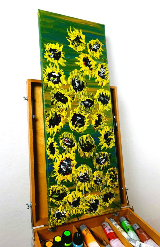 Blooming sunflowers 1