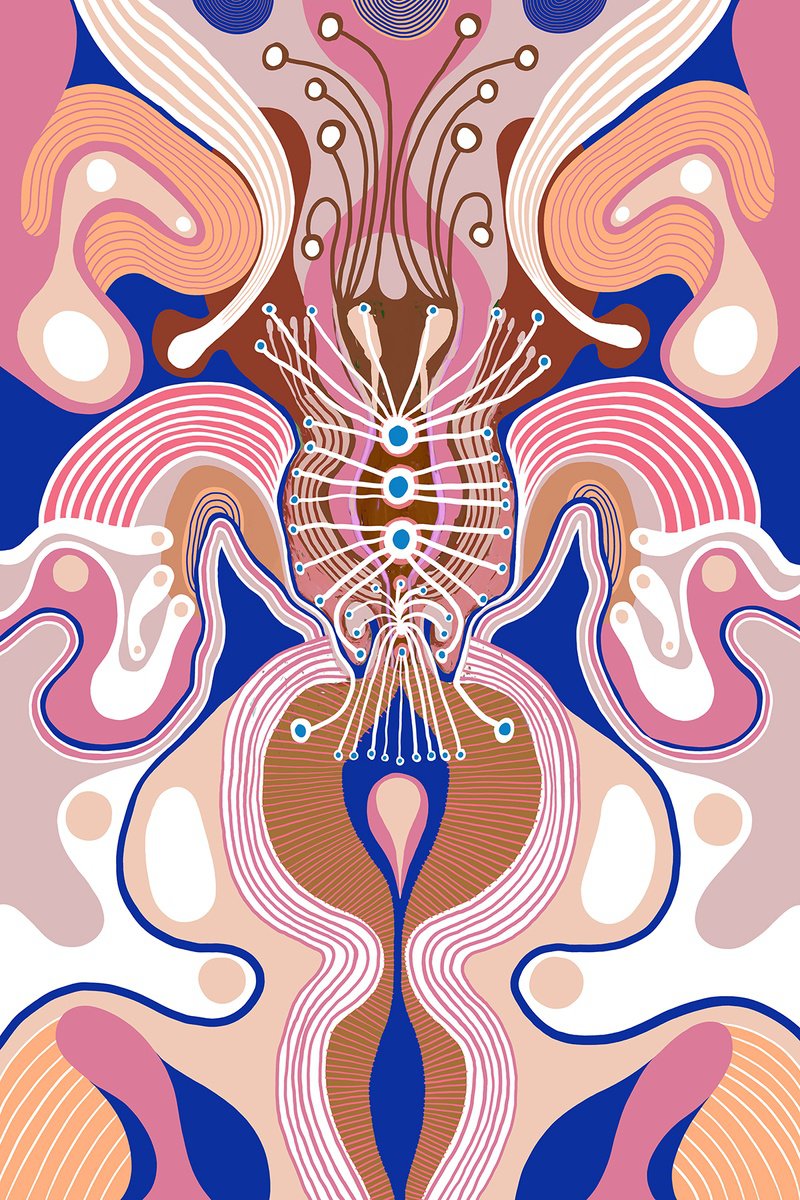 Abstract Giclee Print By Alasdair Willis, 16 X 23, Kemberton Flock, Original Artwork