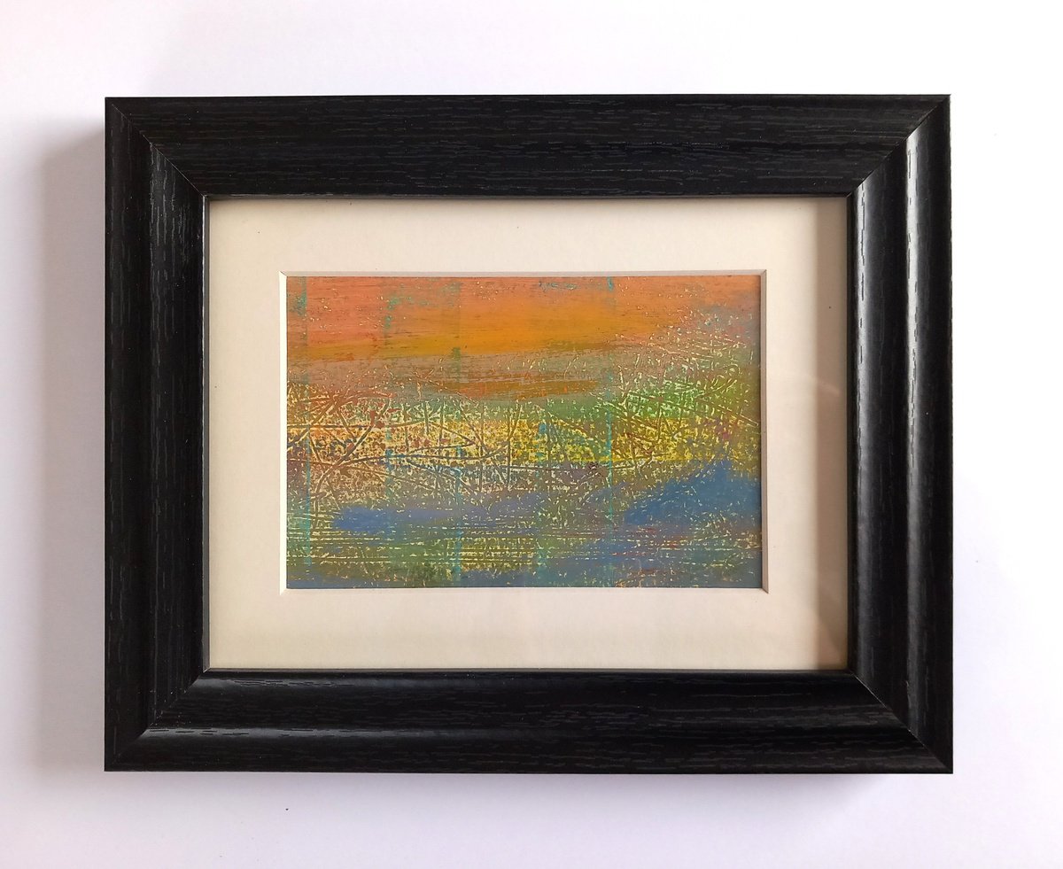 Expressive Landscape Acrylic Painting By Adam Grose Ma Pgce, 10 X 8, Under The Bridge, Original Artwork