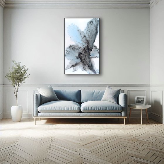 Nature 588 — Abstract Pale Blue Flight