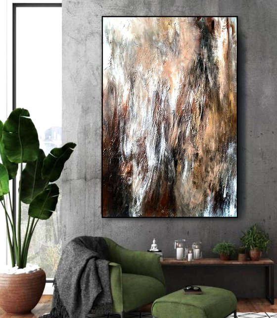 Nature 70x100cm Abstract Textured Painting