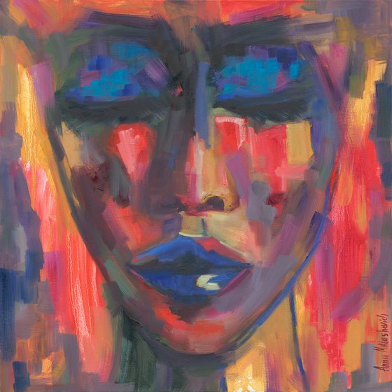 IMPERFECTION / abstract colorful face portrait